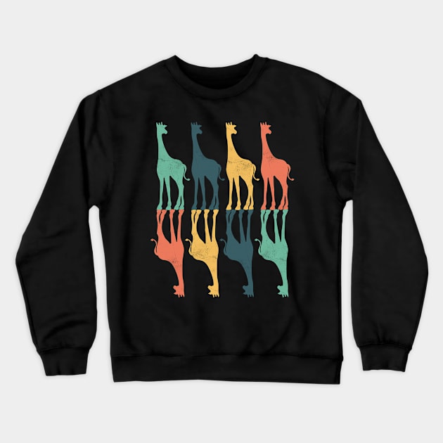 Colorful Giraffe Crewneck Sweatshirt by Imutobi